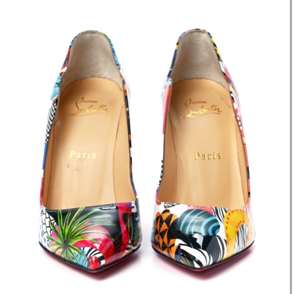 AUTHENTIC BRAND NEW- CHRISTIAN LOUBOUTIN Patent Sapeur Hot Chick 100 Pumps
